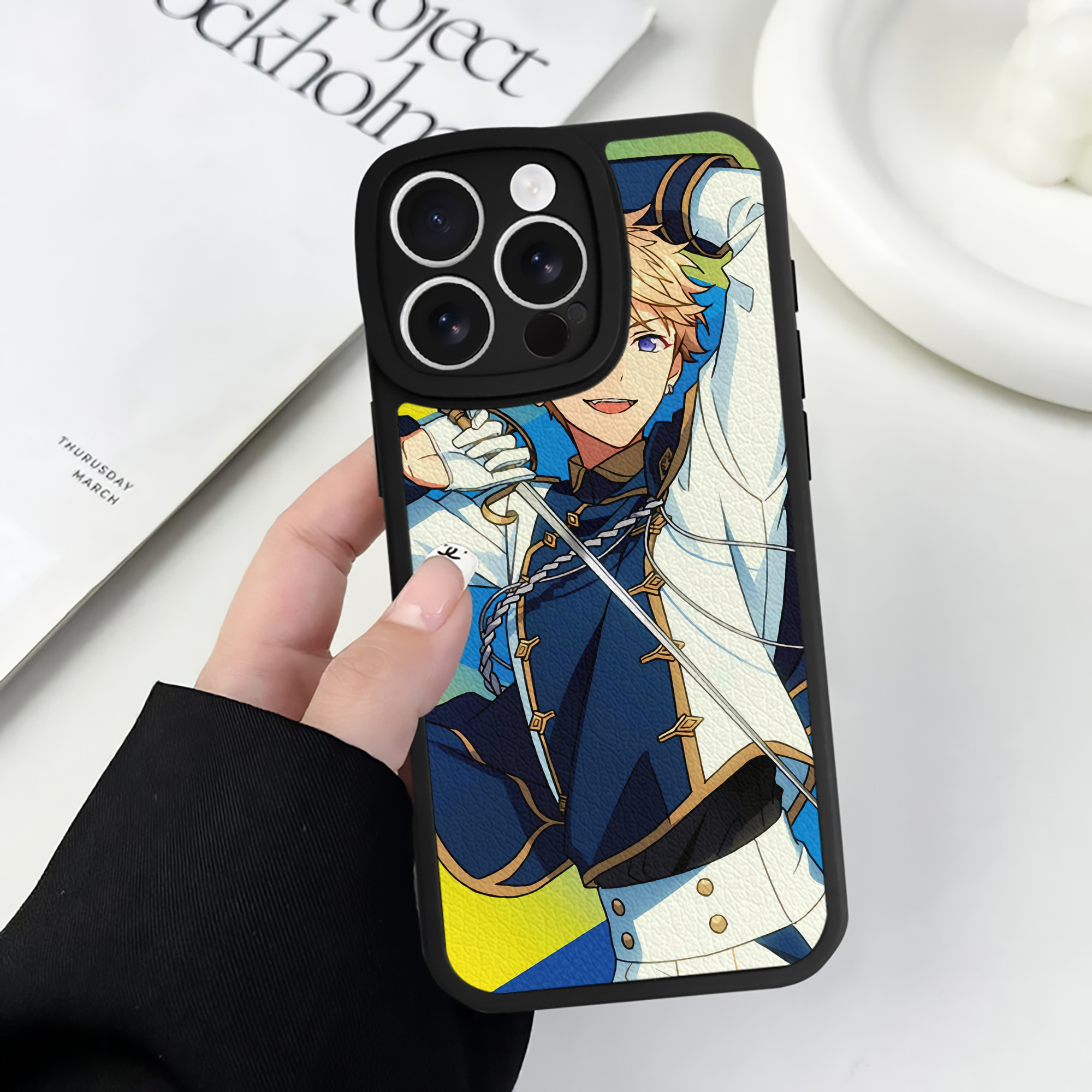 （画像用） あんさんぶるスターズ! Ensemble Stars 【iPhone 16シリーズ対応】シリコンスマホケース（レザー調） 材質：シリコン